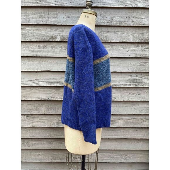 Woolrich John Rich purple grey gold Alpaca Yak Sweater NWT S $295 - Picture 9 of 10